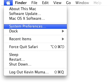 Open System Preferences